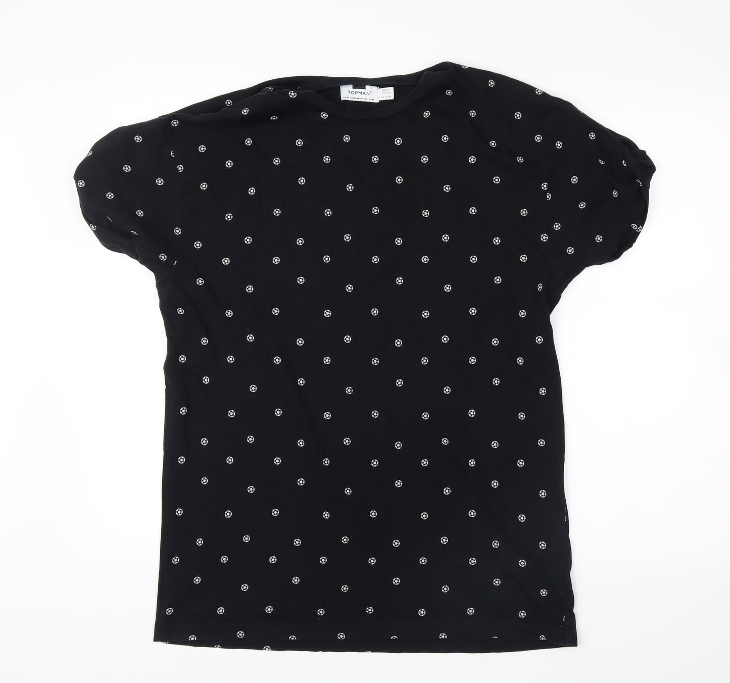 Topman Mens Black Polka Dot   T-Shirt Size M