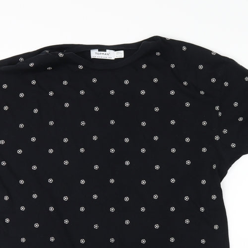 Topman Mens Black Polka Dot   T-Shirt Size M