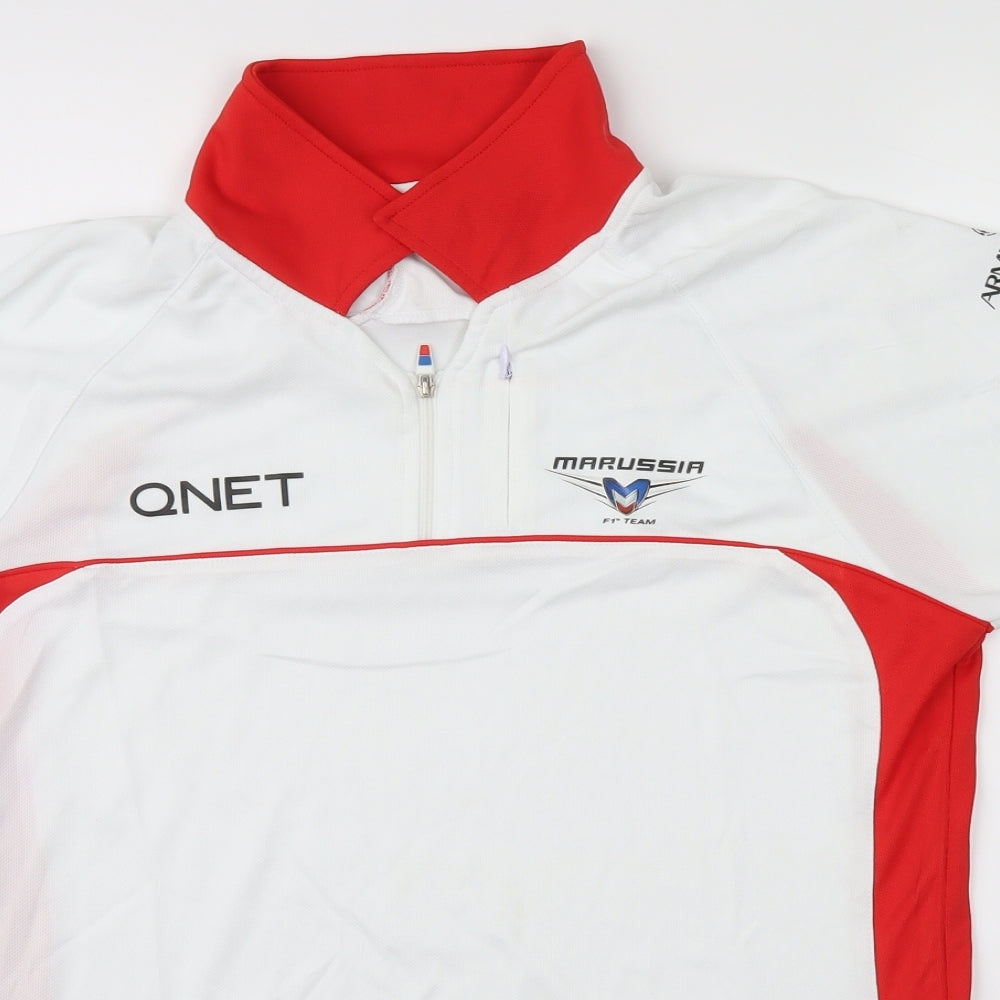 QNET Mens White   Basic T-Shirt Size S