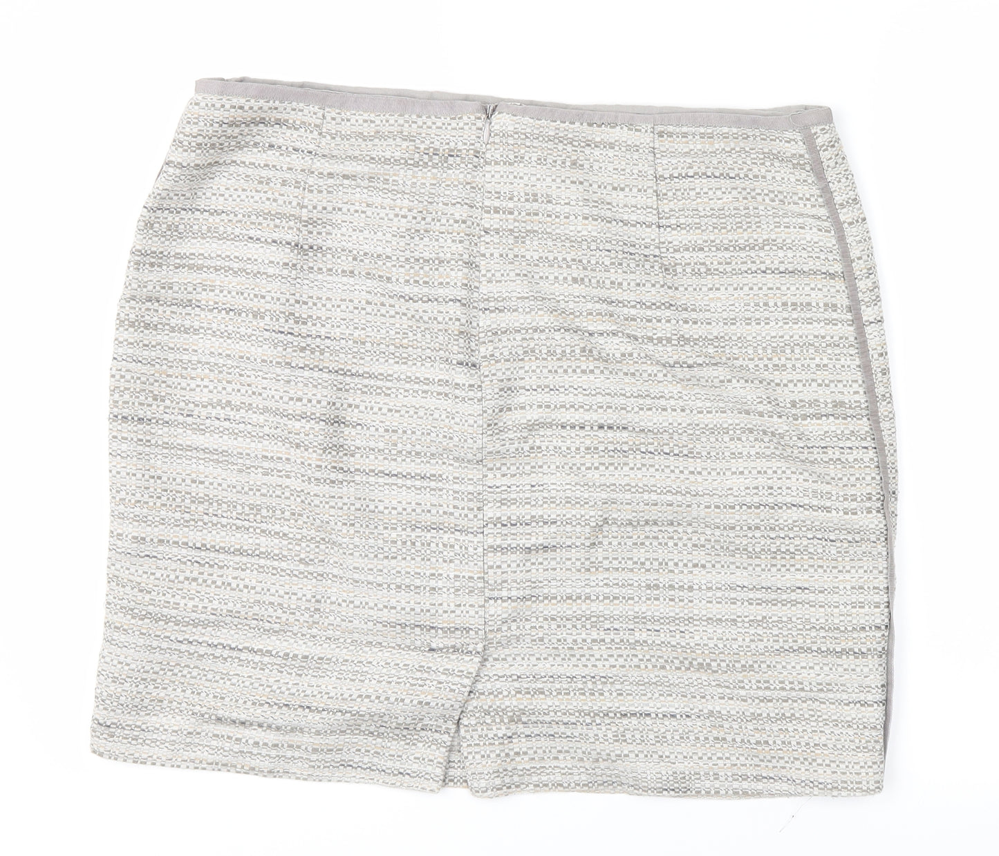 NEXT Womens Grey Plaid  Straight & Pencil Skirt Size 16