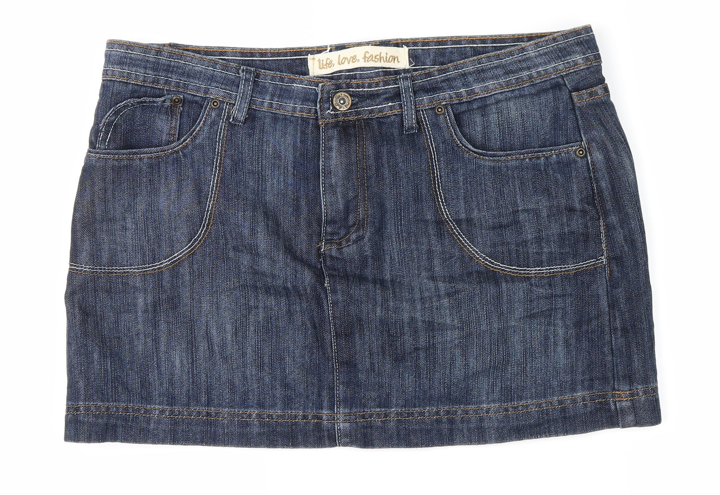 E-vie Womens Blue   Straight & Pencil Skirt Size 14