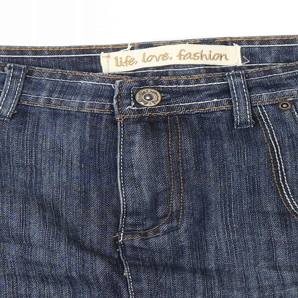E-vie Womens Blue   Straight & Pencil Skirt Size 14