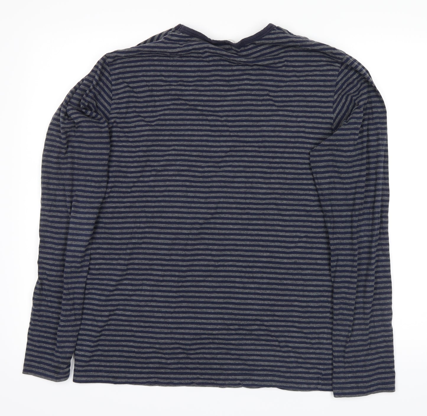Sunspel Mens Blue Striped   Button-Up Size L
