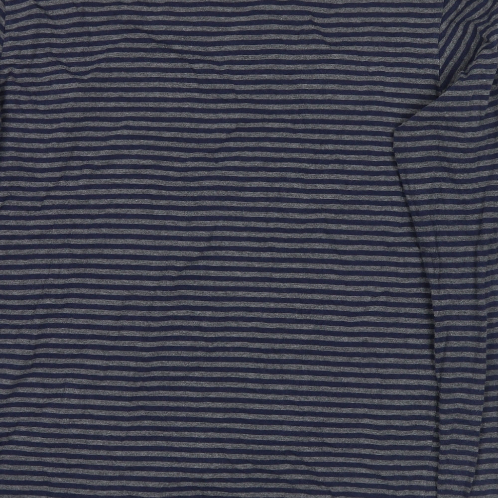 Sunspel Mens Blue Striped   Button-Up Size L