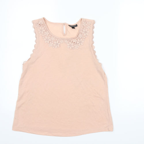Topshop Womens Beige   Basic Blouse Size 10