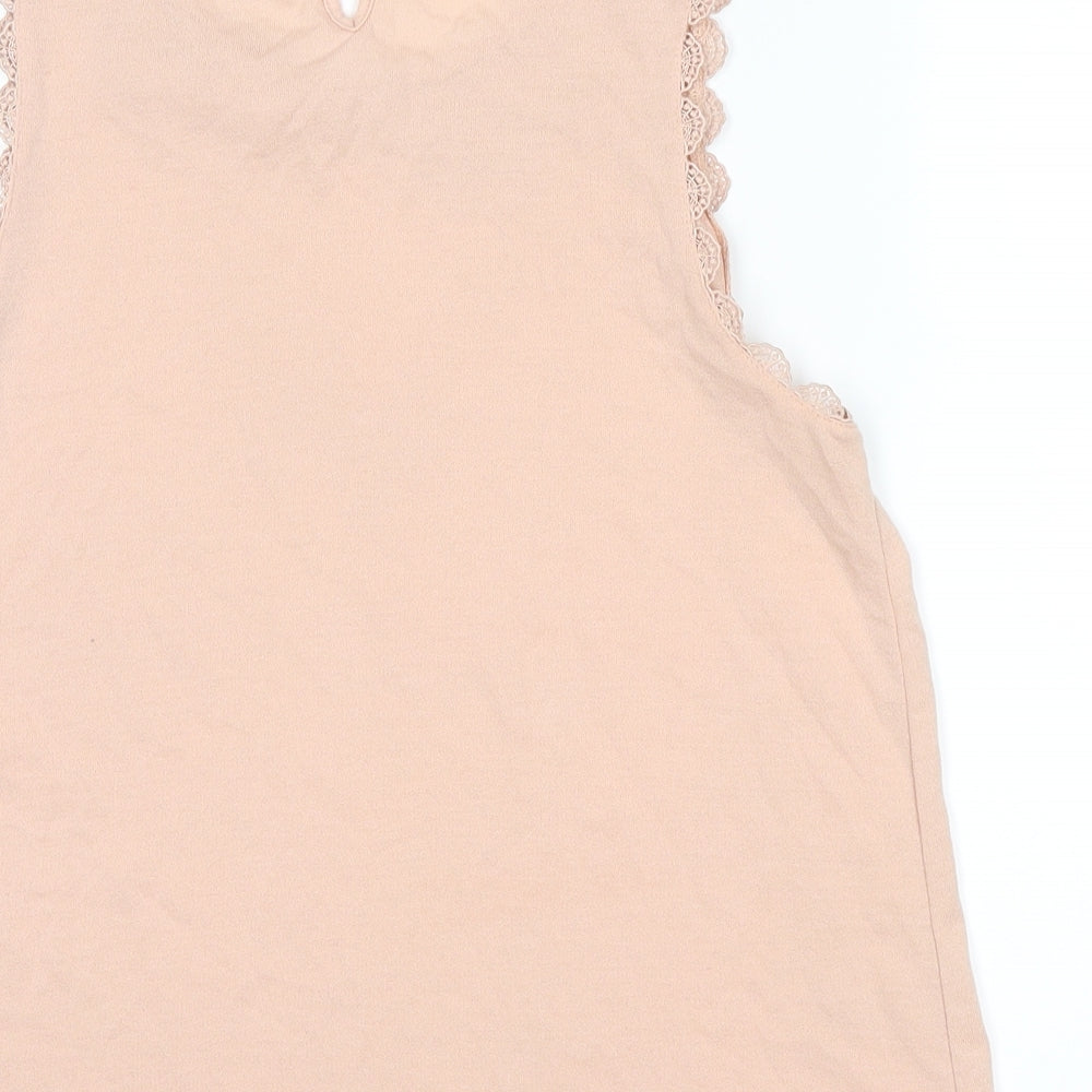 Topshop Womens Beige   Basic Blouse Size 10