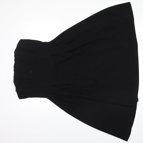 H&M Womens Black   Skater Dress  Size 14