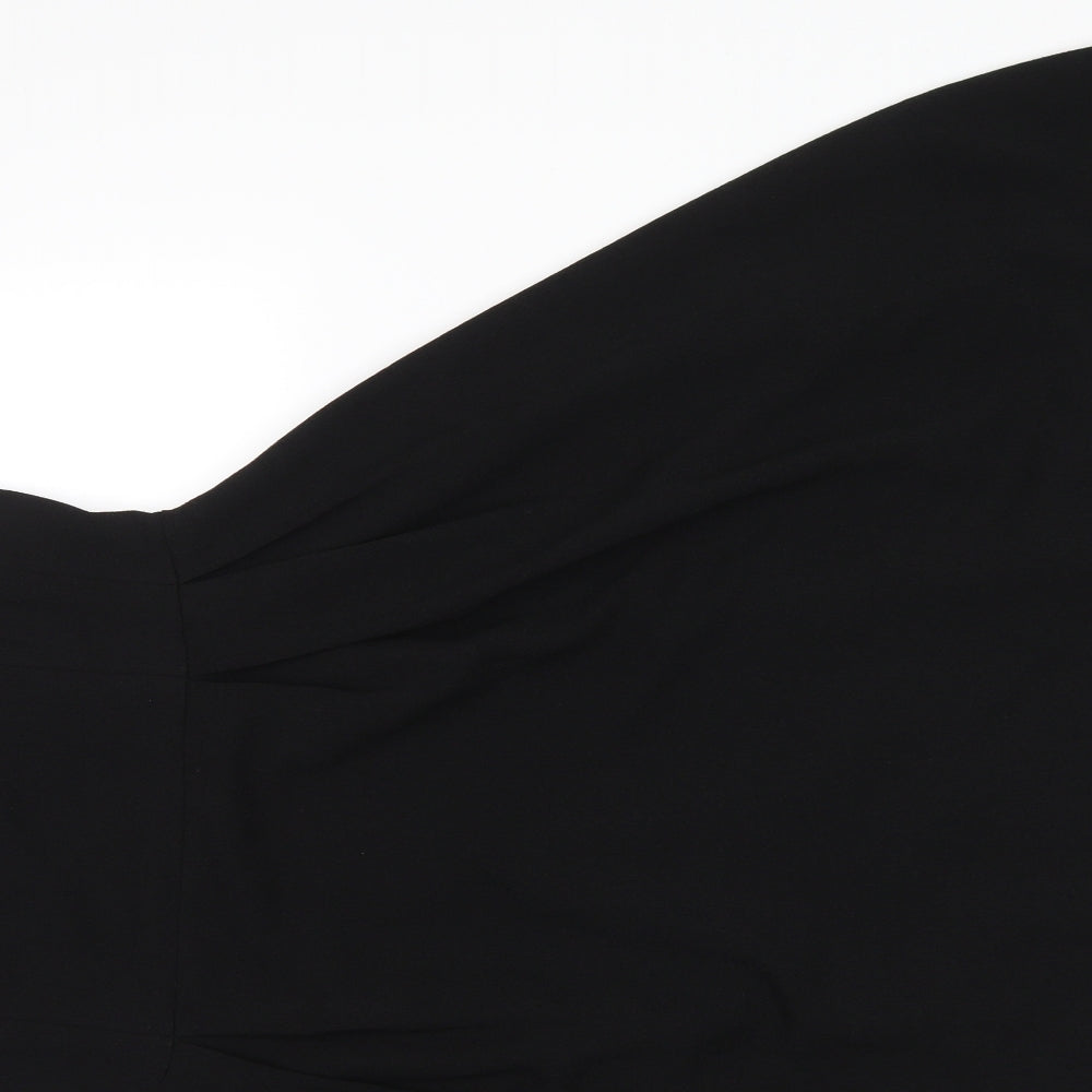 H&M Womens Black   Skater Dress  Size 14