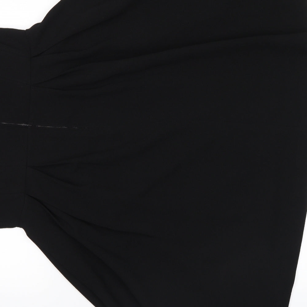 H&M Womens Black   Skater Dress  Size 14