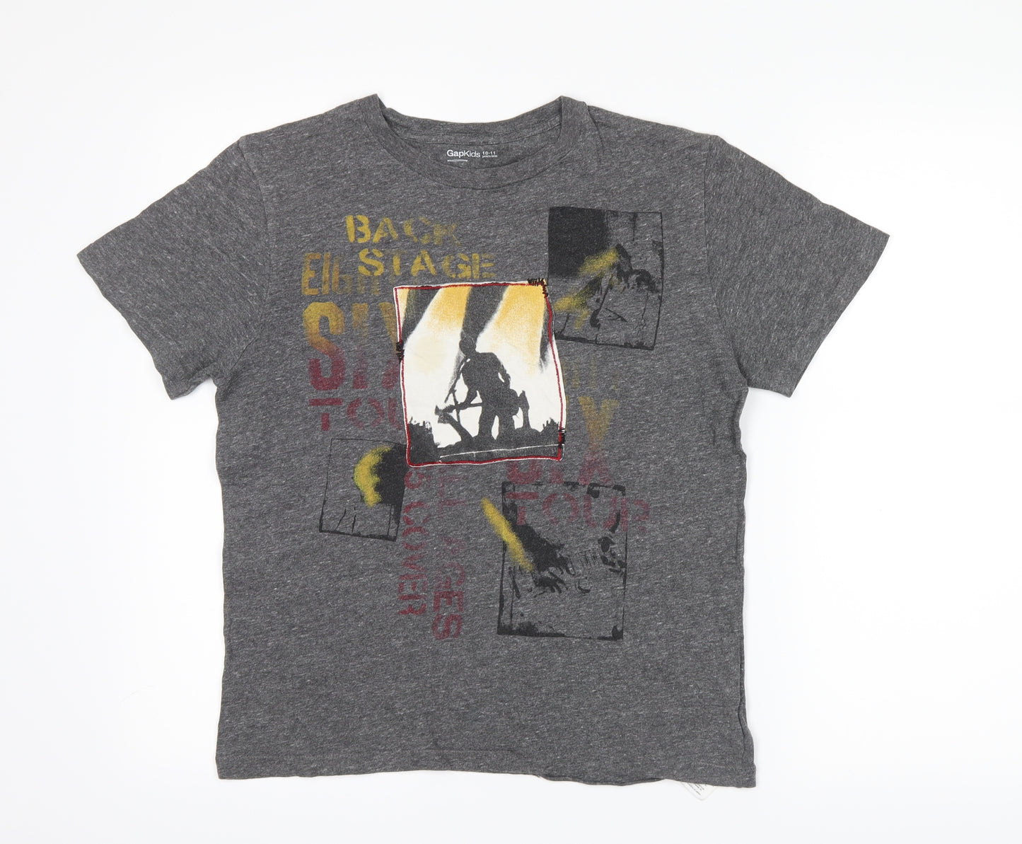 Gap Boys Grey   Basic T-Shirt Size 10-11 Years  - Back Stage