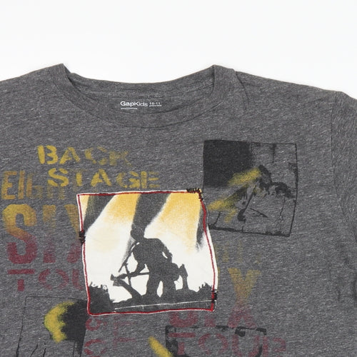 Gap Boys Grey   Basic T-Shirt Size 10-11 Years  - Back Stage