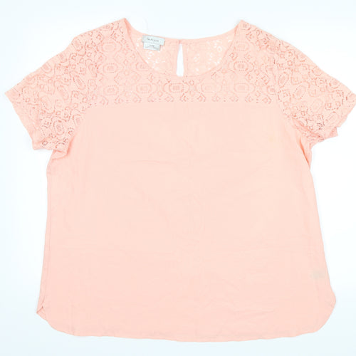 VanHeusen Womens Pink   Basic Blouse Size XL