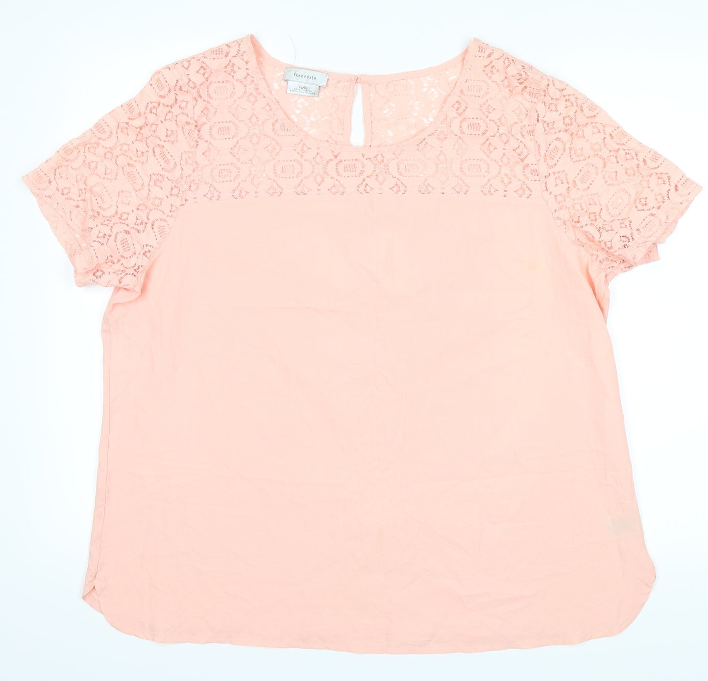 VanHeusen Womens Pink   Basic Blouse Size XL