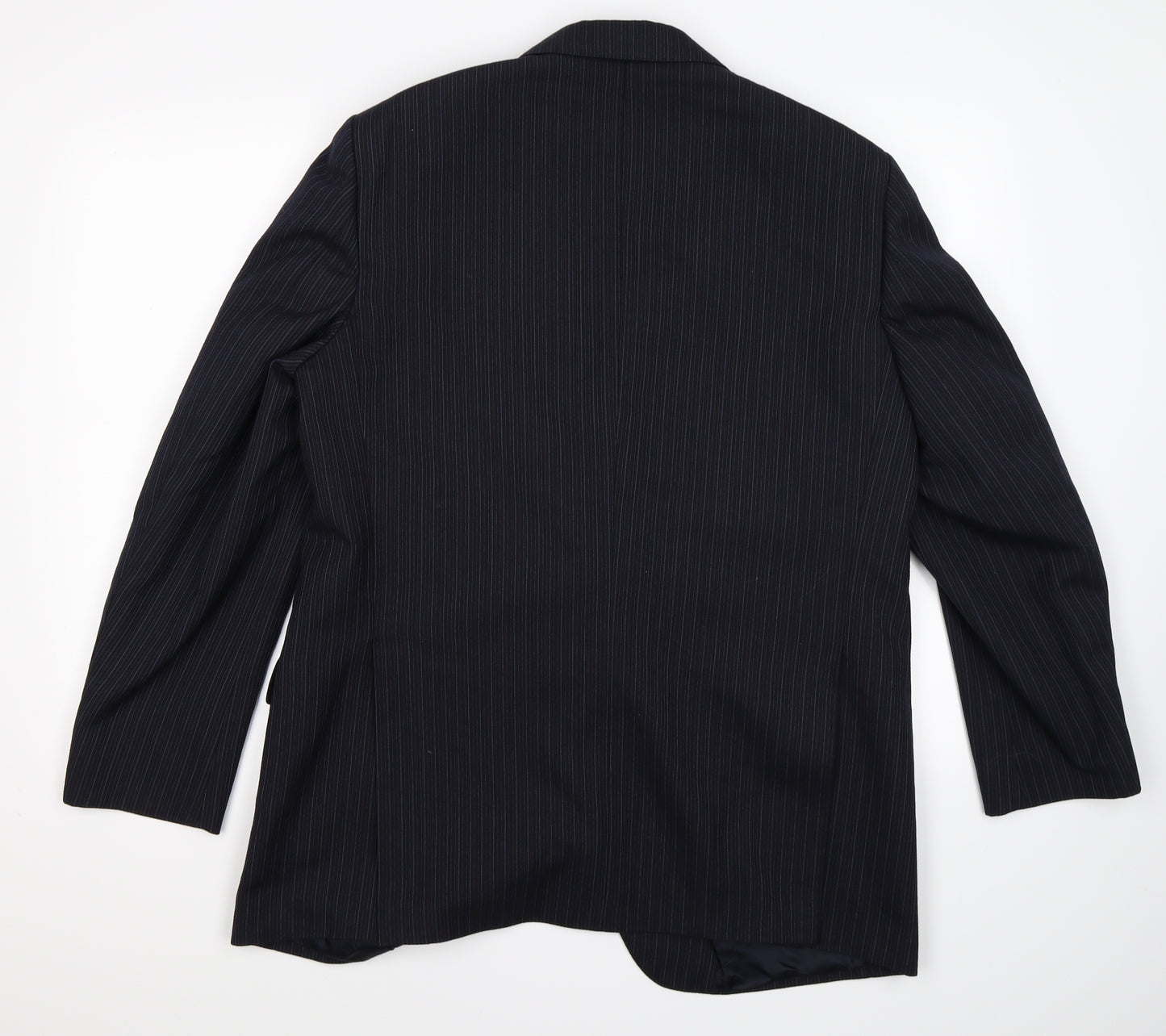 Burberry Mens Blue Striped  Jacket Suit Jacket Size 42