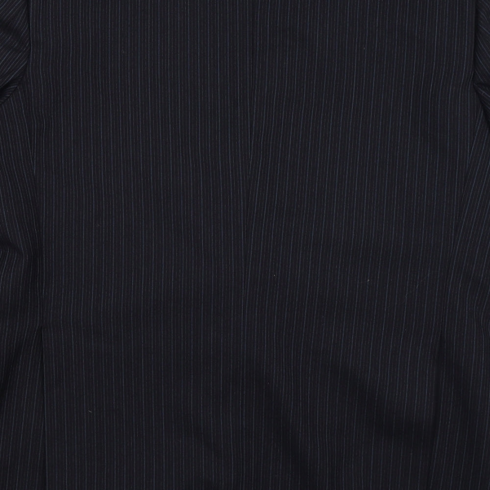 Burberry Mens Blue Striped  Jacket Suit Jacket Size 42