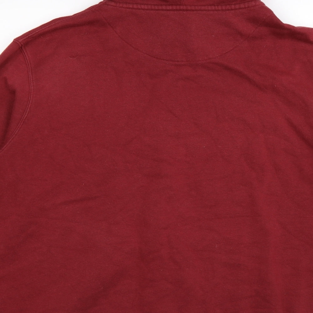 Easy Mens Red  Jersey Full Zip Hoodie Size 2XL