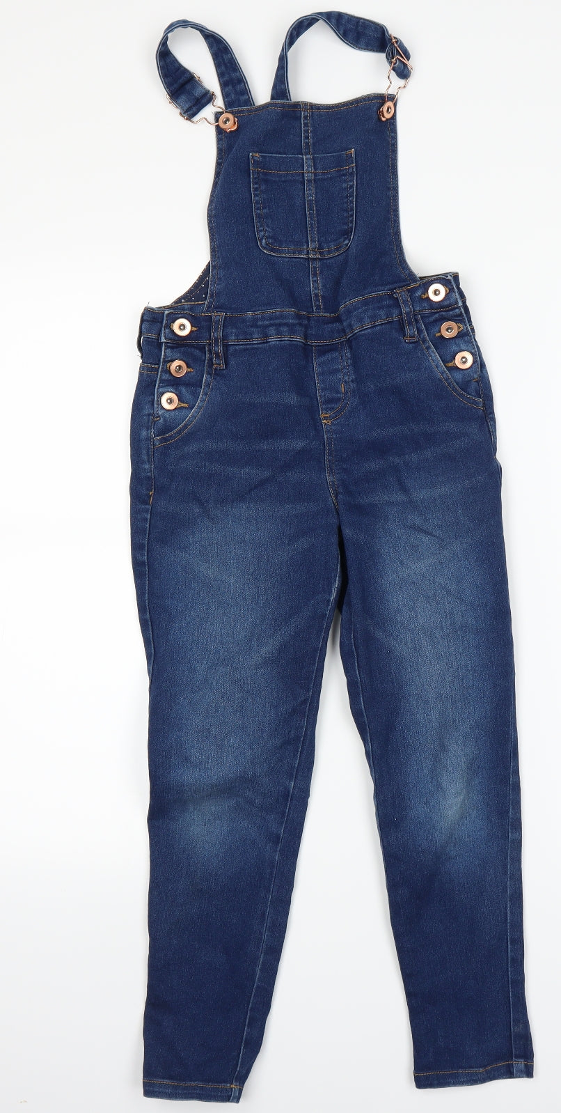 Miss e Vie Girls Blue   Dungaree One-Piece Size 8 Years
