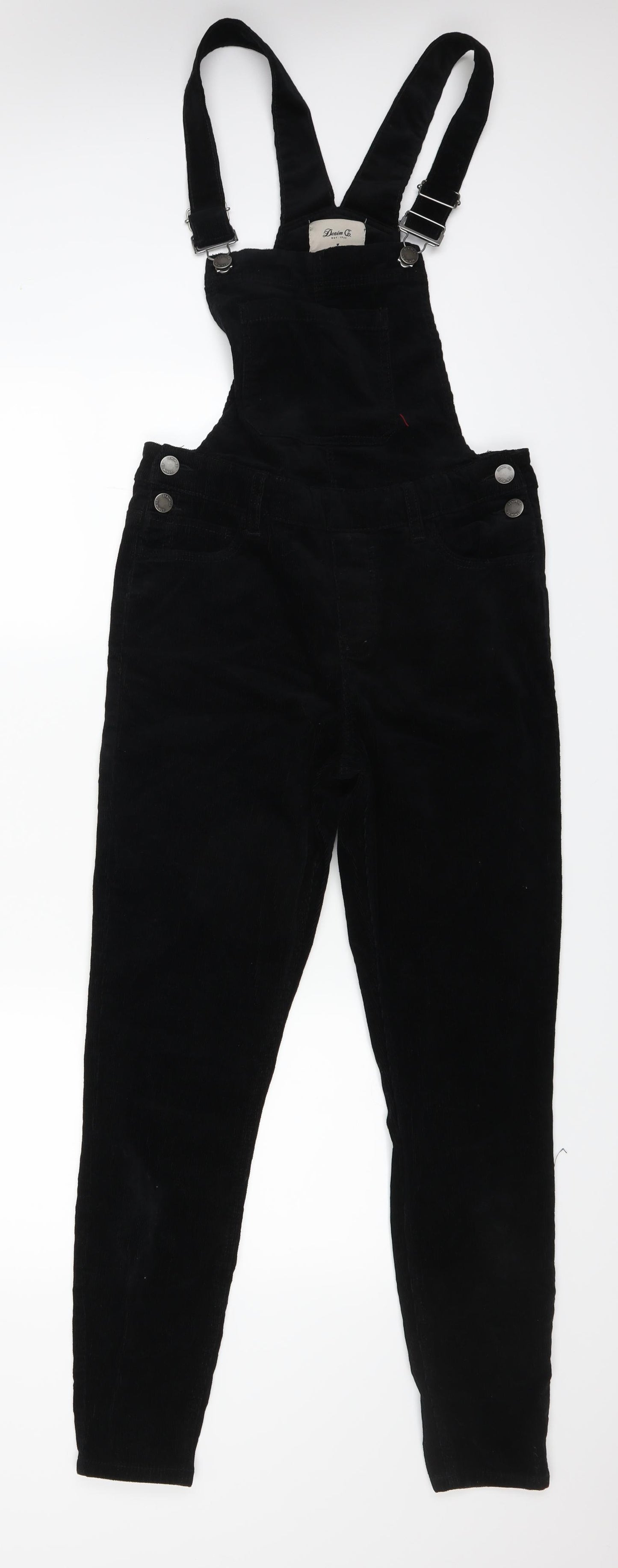 Demin Co Womens Black   Dungaree One-Piece Size 8 L23 in