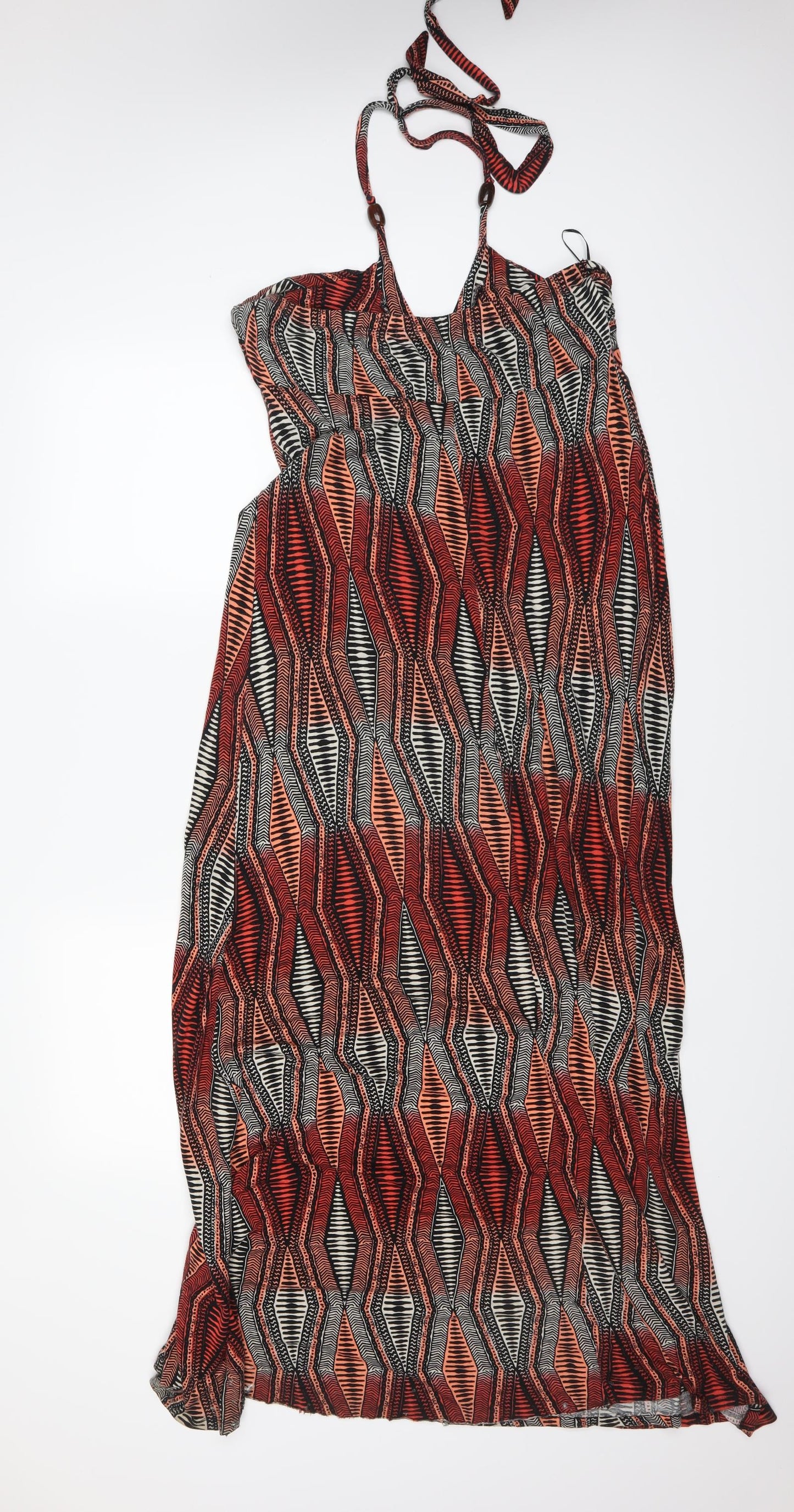 NEXT Womens Orange Chevron  Skater Dress  Size 16