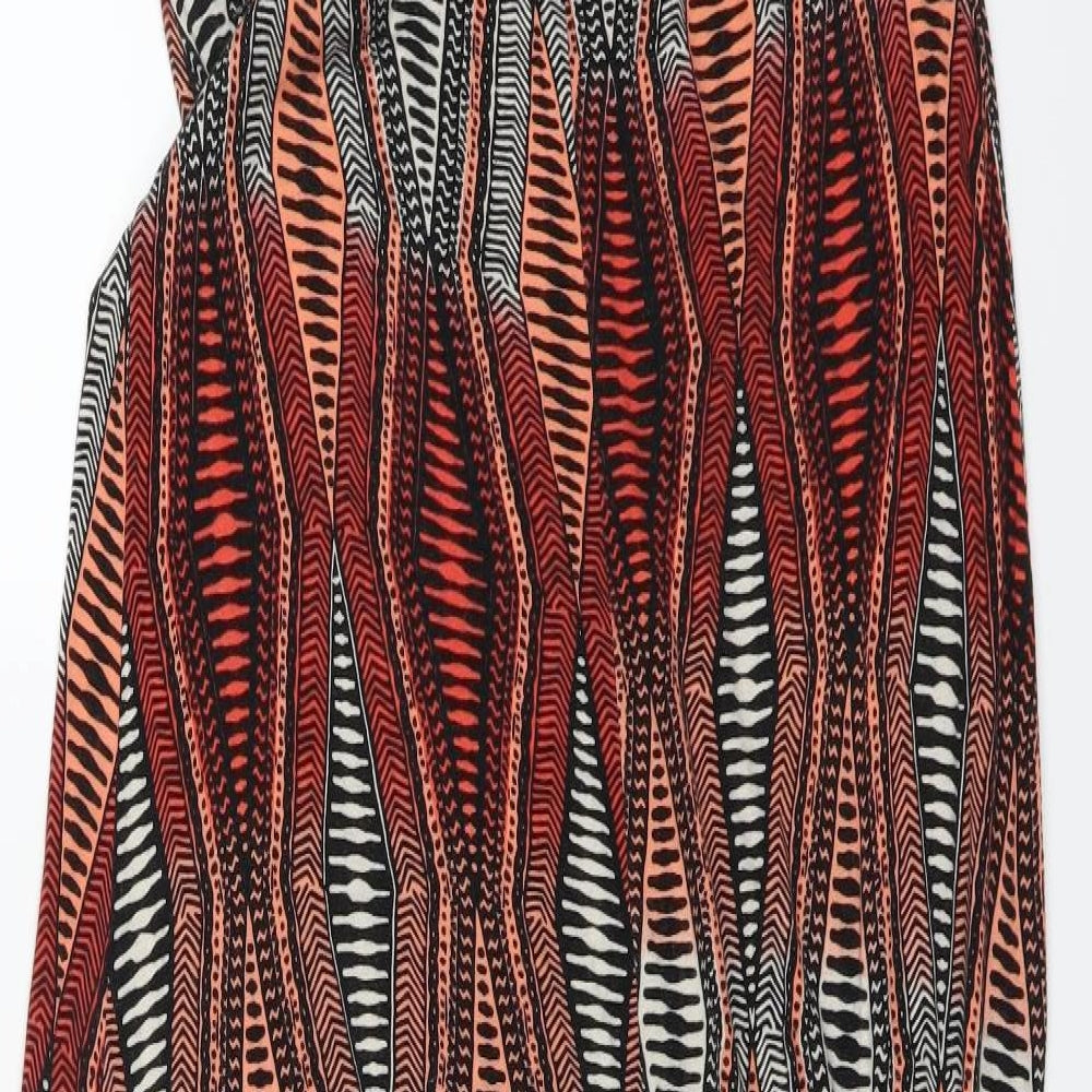 NEXT Womens Orange Chevron  Skater Dress  Size 16