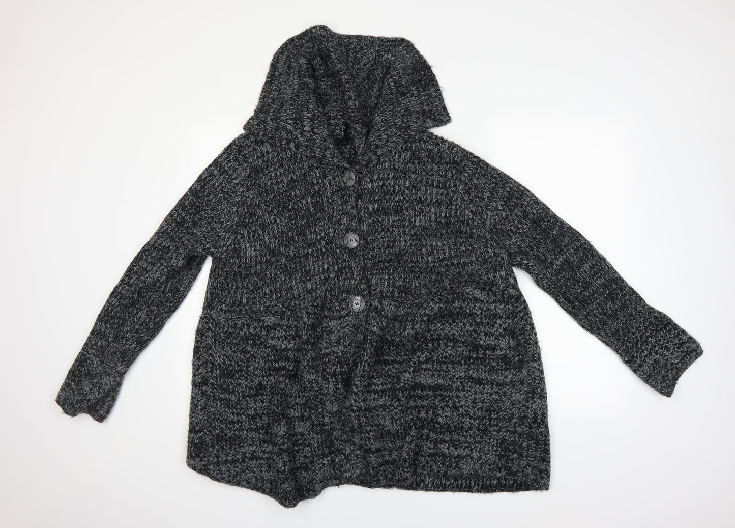 bin casual Womens Black   Quilted Coat Size XL