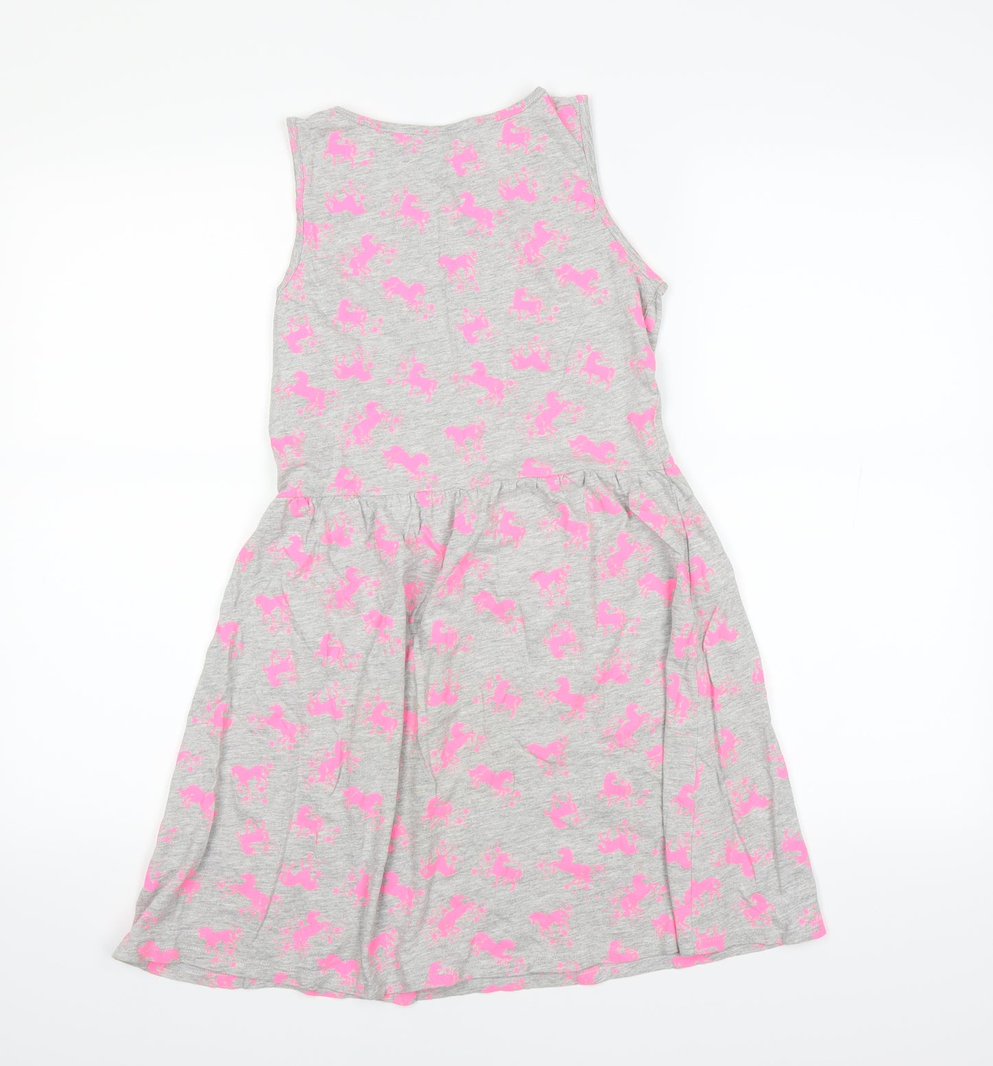 Ilovegirlswear Girls Grey Animal Print  A-Line  Size 13 Years