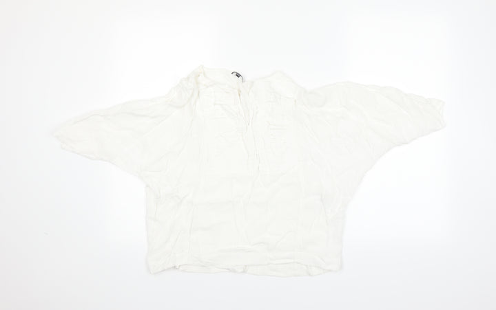 Warehouse Womens White   Basic T-Shirt Size 12