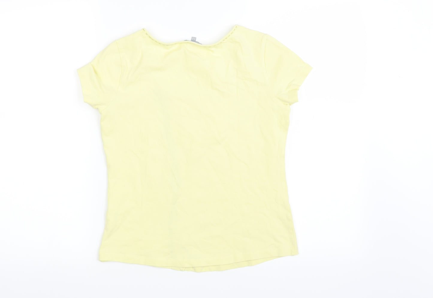 peruna Womens Yellow   Basic T-Shirt Size 12