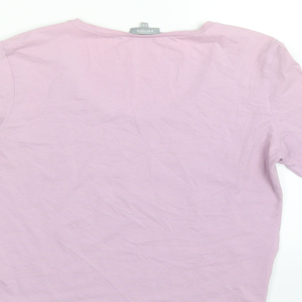 peruna Womens Pink   Basic T-Shirt Size 12