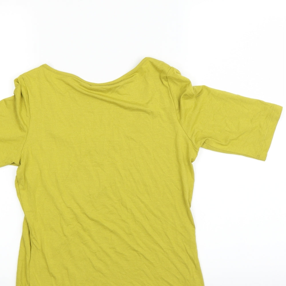 Marks and Spencer Womens Yellow   Basic T-Shirt Size 8