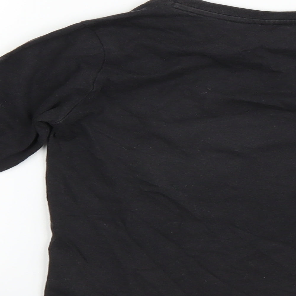 Nutmeg Girls Black   Basic T-Shirt Size 5-6 Years