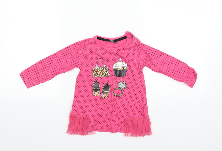Julian MacDonald Pink Basic T-Shirt Size 12-18 Months