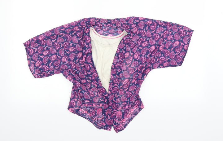 F&F Girls Purple Paisley Basic Blouse Size 6-7 Years