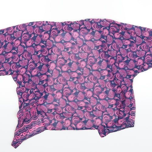 F&F Girls Purple Paisley  Basic Blouse Size 6-7 Years