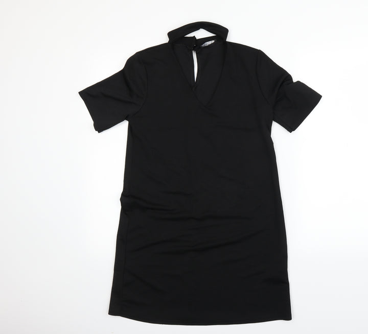Select Womens Black T-Shirt Dress Size 12