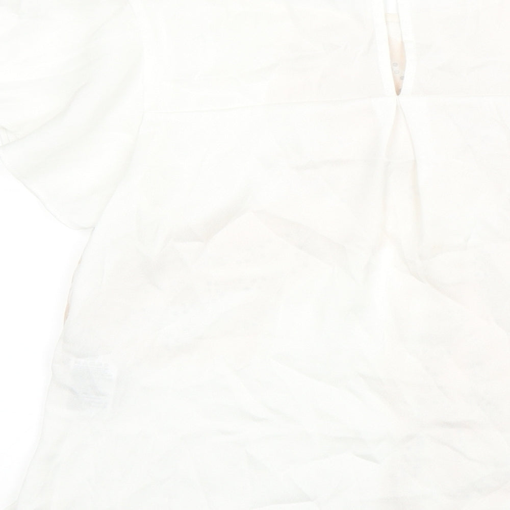 Coast Womens White   Basic T-Shirt Size 8