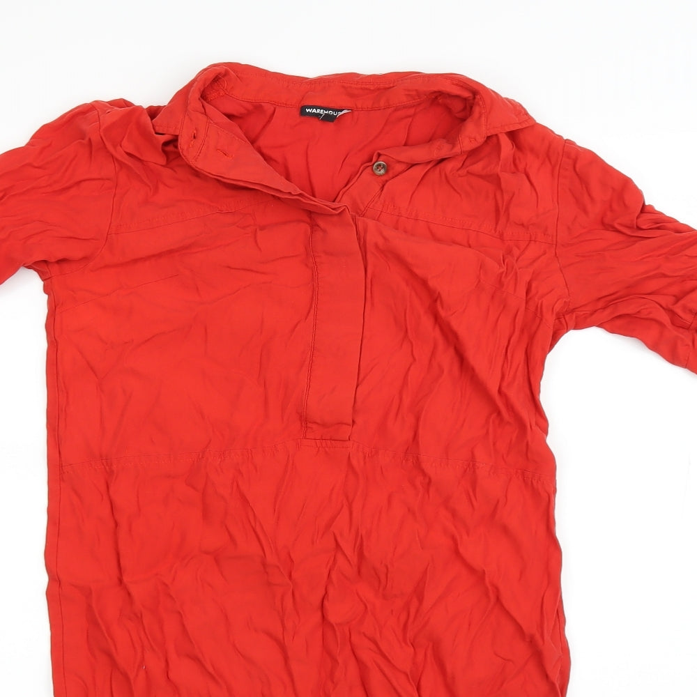 WAREHOSUE Womens Red   T-Shirt Dress  Size 10