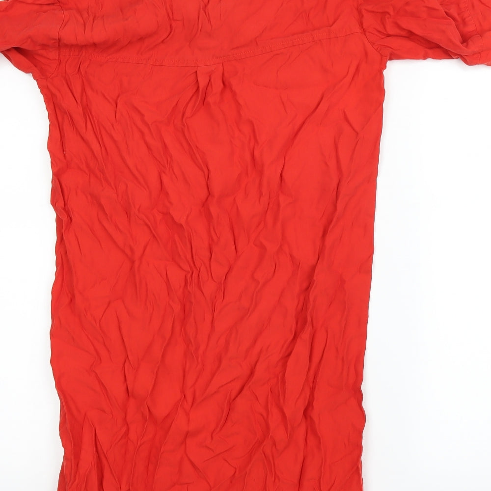 WAREHOSUE Womens Red   T-Shirt Dress  Size 10