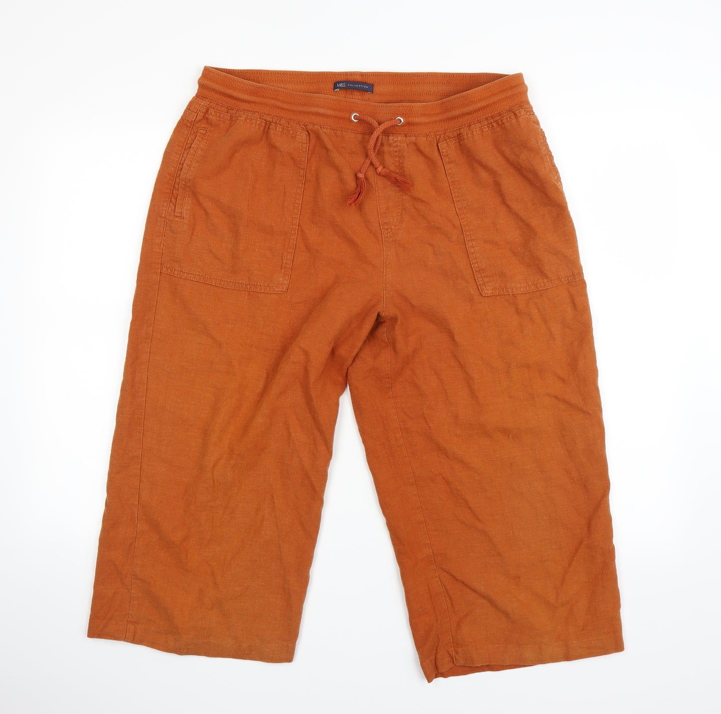 Marks and Spencer Womens Orange   Chino Shorts Size 16