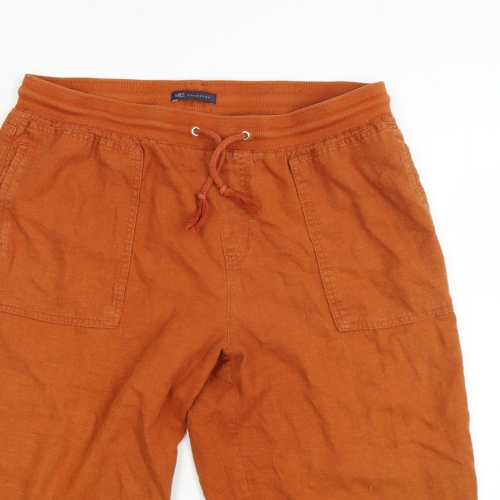 Marks and Spencer Womens Orange   Chino Shorts Size 16