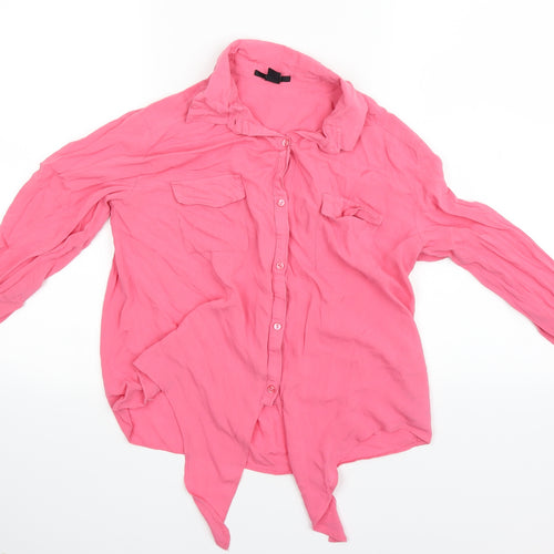 FOREVER 21 Womens Pink   Basic Blouse Size 12