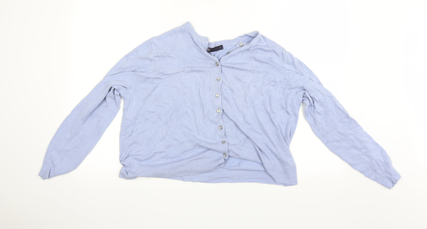 Marks and Spencer Womens Blue   Cardigan Jumper Size 18