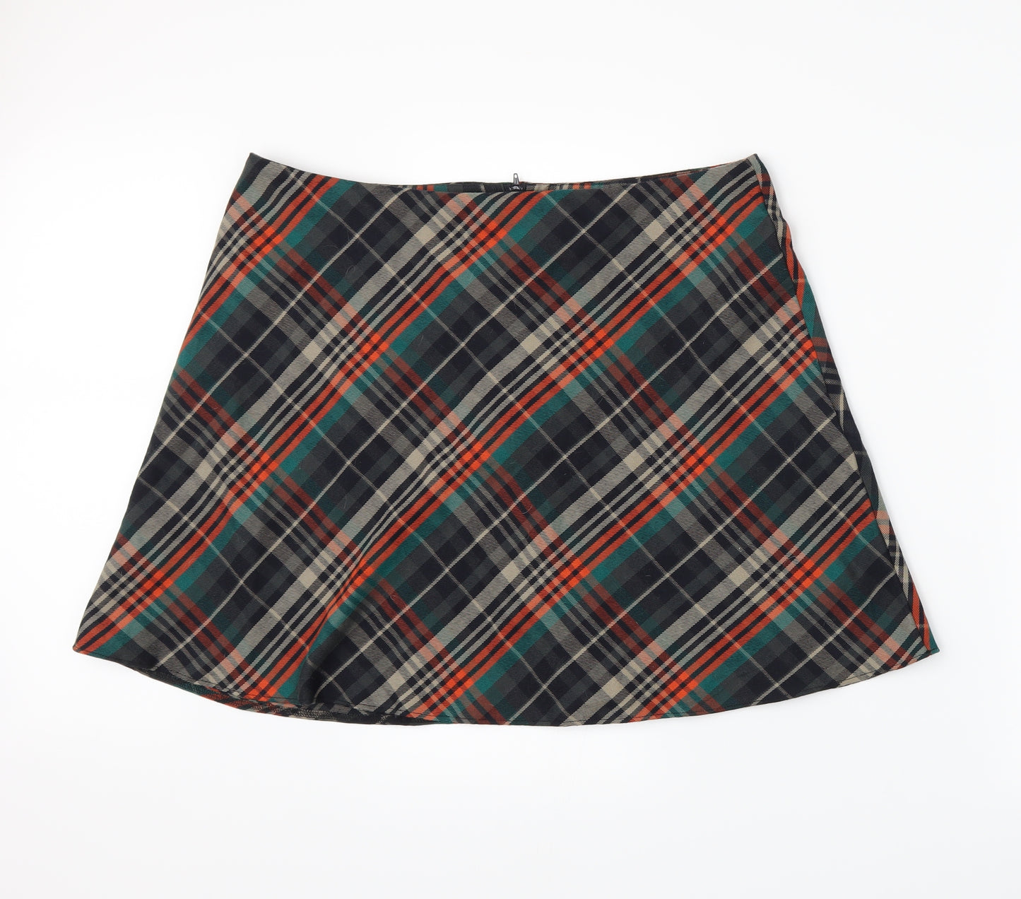 Primark Womens Multicoloured Plaid  A-Line Skirt Size 18