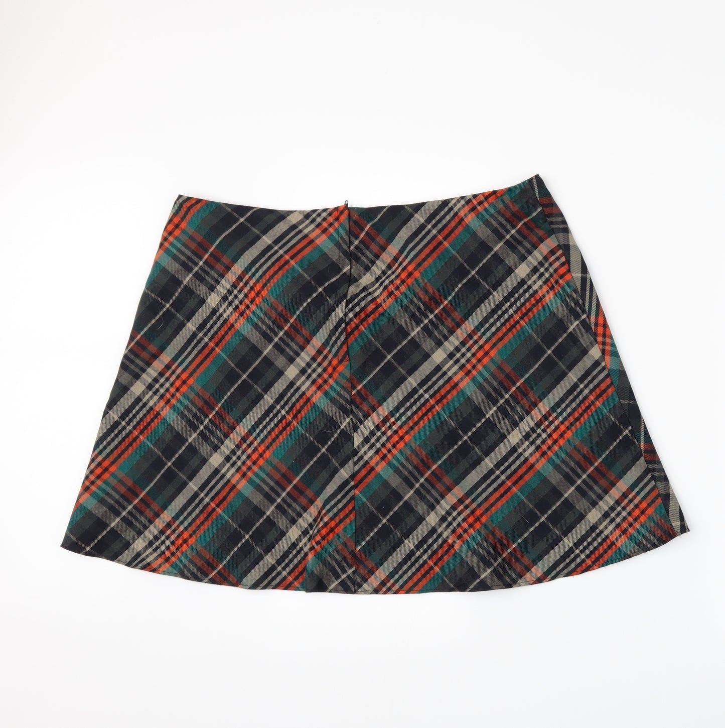 Primark Womens Multicoloured Plaid  A-Line Skirt Size 18