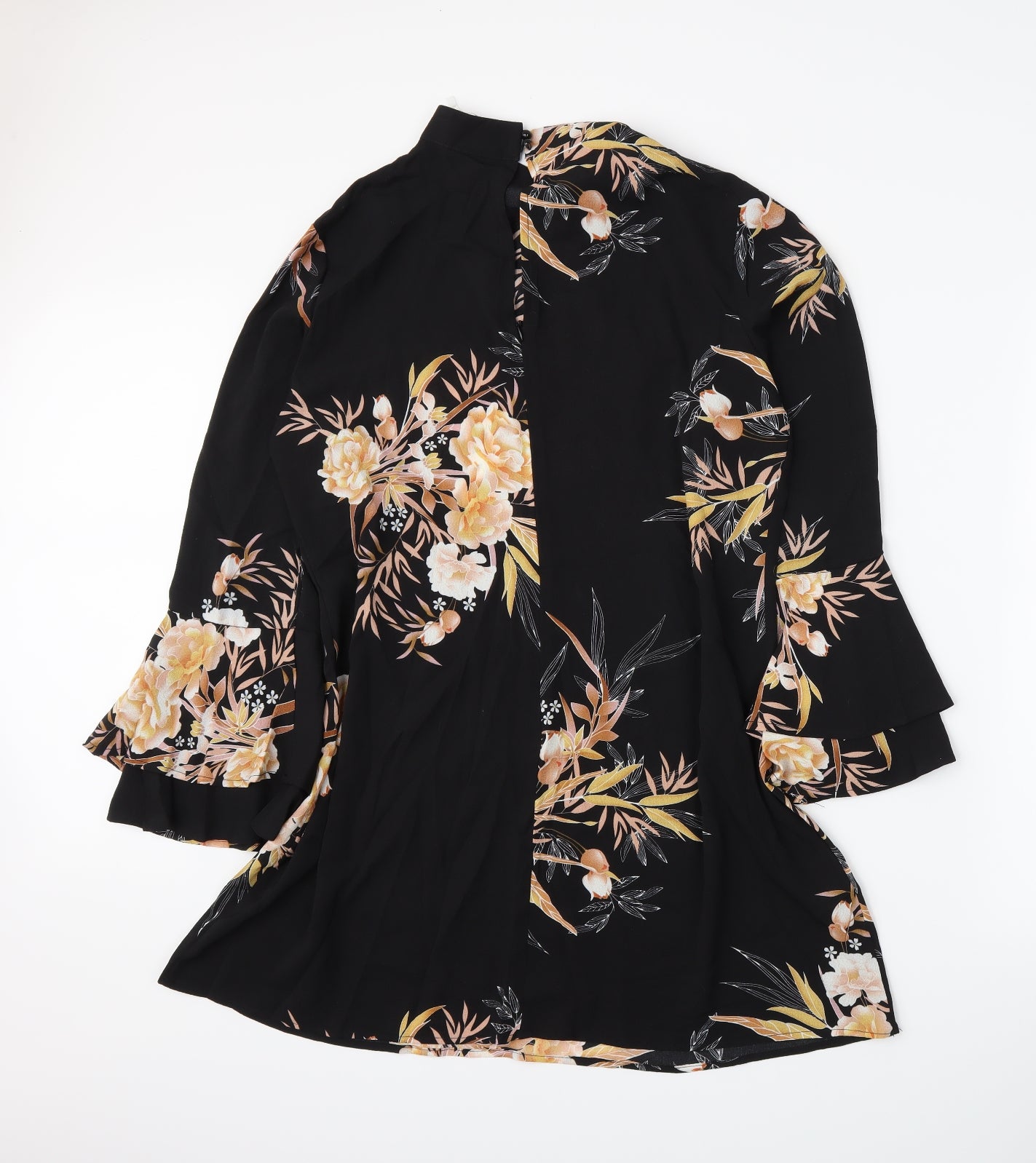 Yoins Womens Black Floral  A-Line  Size XL