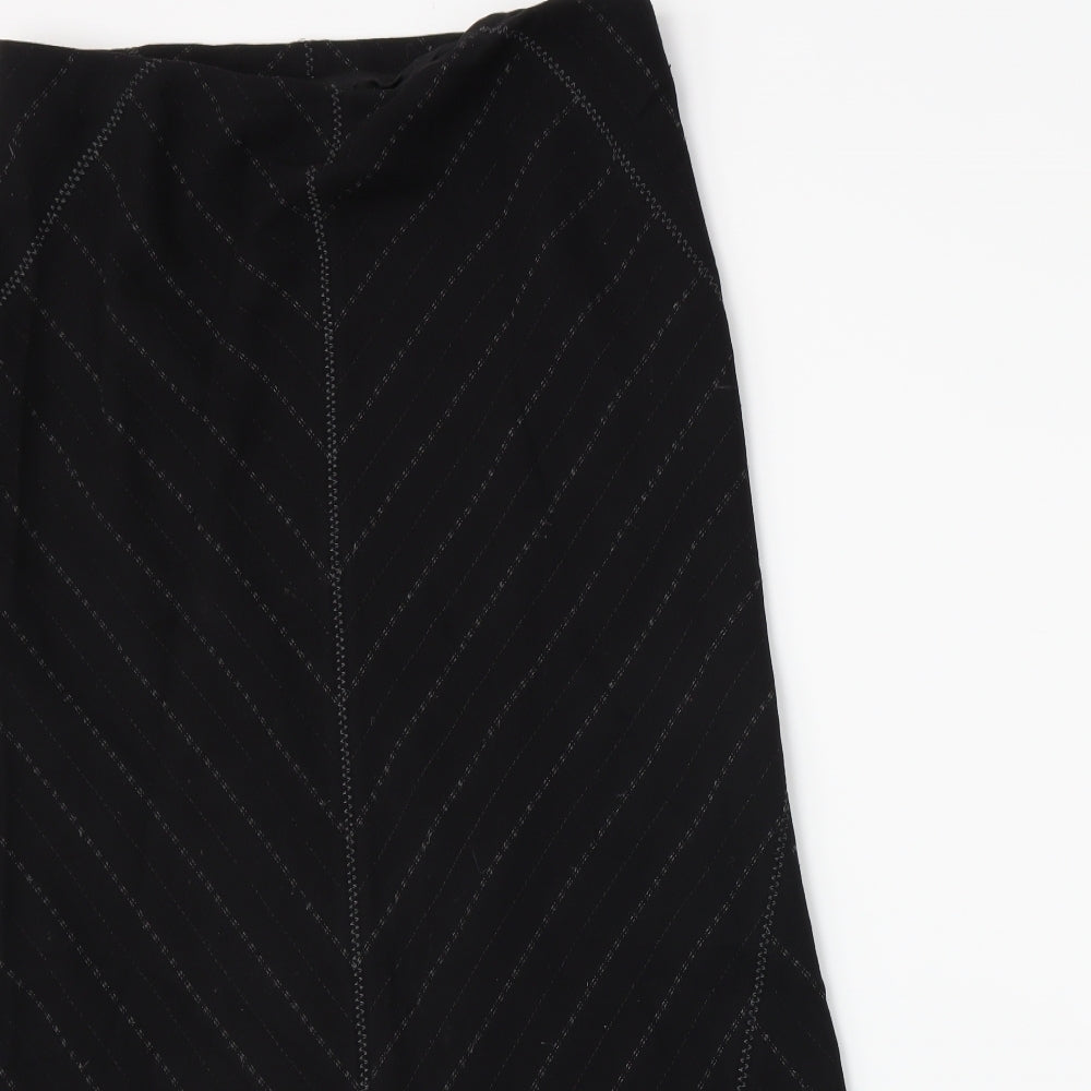 Marks and Spencer Womens Black Striped  Maxi Skirt Size 16