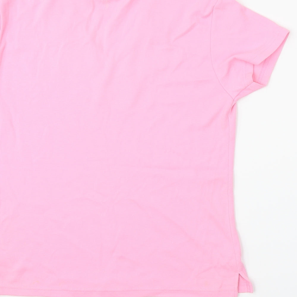 Donna Lewis Womens Pink   Basic T-Shirt Size L