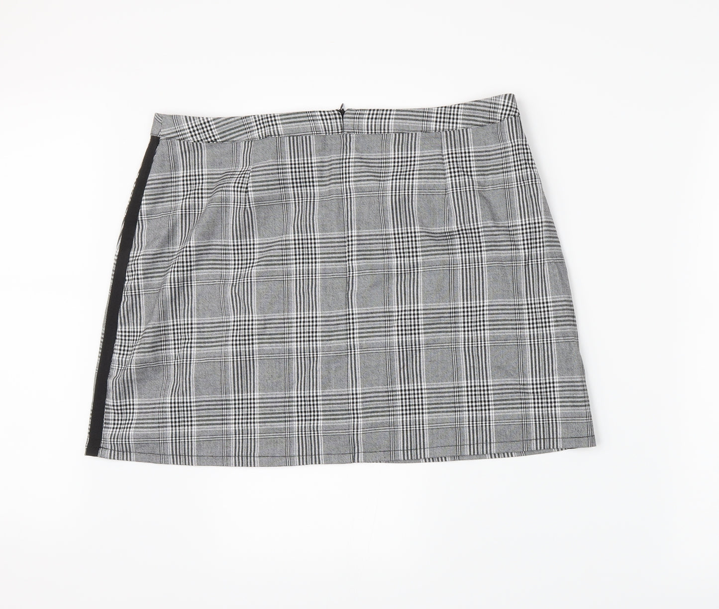Primark Womens Grey Plaid  A-Line Skirt Size 18