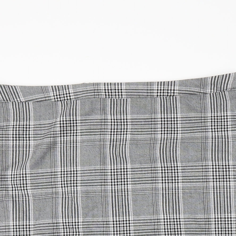 Primark Womens Grey Plaid  A-Line Skirt Size 18