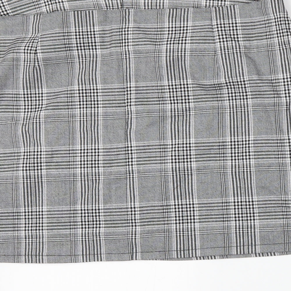 Primark Womens Grey Plaid  A-Line Skirt Size 18